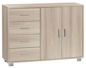 Madia 2 Ante 4 Cassetti 116x86x41 cm Olmo Chiaro