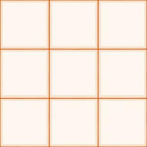 Carta da parati Griglia composta da nove quadrati beige con bordi color terracotta, Parati astratta classici, a01277 : Uwalls.it