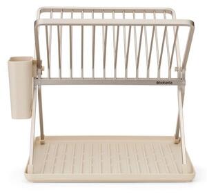 Scolapiatti a due piani beige in metallo 37x33 cm – Brabantia