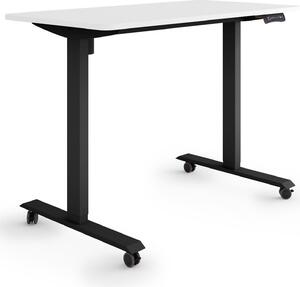 ESMART Germany ETX-121BW 120 x 60 cm Bianco Scrivania ergonomica in piedi/seduta su ruote Regolabile elettricamente in altezza in modo continuo 78,5 - 128,5 cm 3x porta di ricarica USB con memoria Promemoria attività