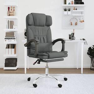 Sedia da ufficio con funzione massaggio, girevole a 360 gradi, regolabile in altezza. Sedia da ufficio, sedia per ufficio, sedia da scrivania, sedia ergonomica, sedia da gaming, colore grigio scuro, rivestita in tessuto