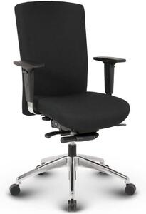Sedia da ufficio ergonomica, sedia per conferenze Terox in tessuto, colore nero. Ideale per l'ufficio e lo smart working. Portata massima: 150 kg