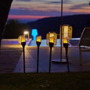 Lumisky Lampada LED con picchetto FARELY, nera, altezza 60 cm, set da 4 pezzi FARELY, Nero, Plastica, Moderno