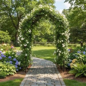Pergola da giardino a forma di tettoia, con travi trasversali laterali