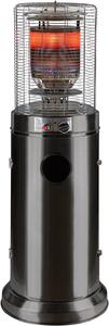 Stufa a gas, riscaldatore per terrazza, riscaldatore, "fungo" riscaldante, colore nero, potenza 5-10 kW, angolo di riscaldamento 360°