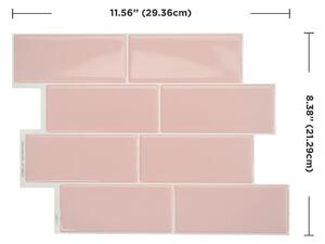Rivestimento adesivo Metro Ava SMART TILES rosa L 29.36 x H 21.29 cm, spessore 2 mm