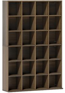 HOMCOM Mobile Contenitore Multimediale, Libreria in Legno con Ripiani Regolabili, 89x130,5 cm, Marrone | Aosom Italy