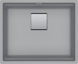 FRANKE lavello sottopiano KUBUS 2 KNG 110-52 in STEIN GREY con valvola a pulsante / Fragranit
