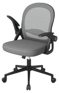 Sedia da ufficio ergonomica con schienale a rete e braccioli pieghevoli
