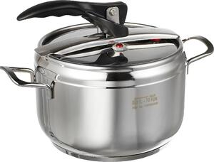 Casa Collection Pentola a Pressione in Acciaio Inox 5 Litri cm 20 2 Manici - Chic