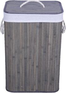 Casa Collection Portabiancheria Bamboo Grigio 40x30x60 Apa - 41705