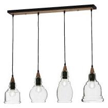 Ideal Lux Gretel SP4 lampadario classico per sala da pranzo in vetro E27 60W