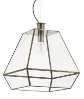 Ideal Lux Orangerie SP1 Big lampadario classico da cucina in vetro con finitura in brunito E27 60W