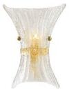 Ideal Lux Fiocco AP1 Small lampada da parete classica con diffusore in vetro trasparente