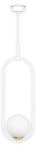 Lampada a sospensione MALTA bianco-oro 1xE14x15W in metallo, dimensioni: 100x18,5x14 cm, IP20, Kaja