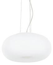 Ideal Lux Ulisse SP3 D42 lampadario in vetro soffiato e acidato bianco E27 60W