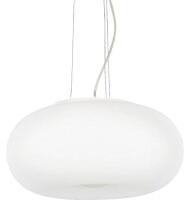 Ideal Lux Ulisse SP3 D52 lampadario in vetro soffiato e acidato bianco E27 60W