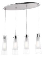 Ideal Lux Kuky SP4 lampadario cucina moderno a 4 luci in vetro E27 60W