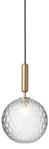 Lampada a sospensione Nuura Aps, Miira 1 Large, dimmerabile, Dorato / Ottone, Soggiorno, Vetro, Design