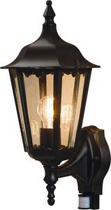 Konstsmide Firenze con applique BWM in alluminio laccato nero con vetro trasparente
