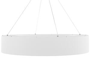 Lampada a sospensione in acciaio bianco con luci a LED integrate ad anello di forma rotonda a sospensione con illuminazione glamour moderna Beliani