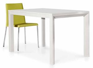 MOBILI 2G - Tavolo moderno bianco frassinato allungabile 110x85 H77