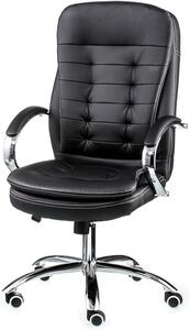 Sedia da ufficio ergonomica, poltrona da ufficio con schienale alto, sedia girevole a 360° ergonomica per ufficio, sedia da scrivania in ecopelle con meccanismo di inclinazione regolabile, colore nero