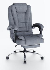 Sedia da ufficio ergonomica con poggiapiedi, sedia da scrivania con schienale alto, braccioli imbottiti e regolabile in altezza, poltrona direzionale regolabile, sedia girevole per ufficio e per la casa