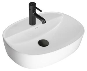 Lavabo da appoggio ovale sottile OLTENS Hamnes, 51 x 39 cm, con foro per rubinetto