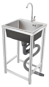 Lavello a incasso con miscelatore a 360°