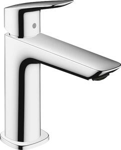 Hansgrohe Logis Mitigeur de lavabo Fine, ComfortZone110, garniture découlement Push Open, saillie 121mm, 71252000, 71252000