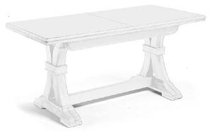 MOBILI 2G - Tavolo classico rettangolare in legno allungabile laccato bianco