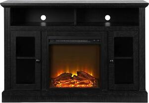 Ameriwood Chicago: supporto TV elettrico per camino, 50 pollici, finitura effetto legno nero