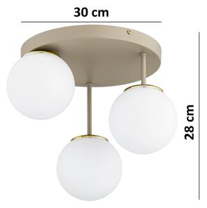 Brilagi - Plafoniera MILO ECRU 3xE27/60W/230V beige/oro