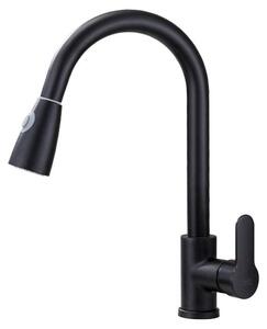 Rubinetto da cucina estensibile in ottone, per acqua calda e fredda