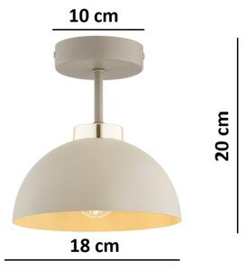 Brilagi - Plafoniera MOON 1xE27/60W/230V beige/oro