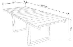 HOLLAND - tavolo in teak allungabile 180/260 x 100