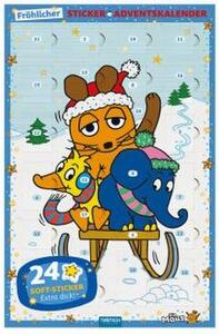 TRÖTSCH - Calendario dell'Avvento con adesivi "Die Maus" | Calendario di Natale con 24 graziosi adesivi morbidi | A partire dai 3 anni