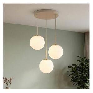 Brilagi - Lampadario a sospensione su cavo MILO ECRU 3xE27/60W/230V beige/oro