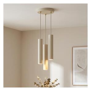 Brilagi - Lampadario a sospensione con cavo TUBE 3xGU10/15W/230V beige/oro