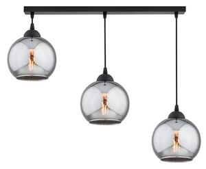 Brilagi - Lampadario a sospensione con cavo DIOR 3xE27/60W/230V nero/grigio fumé