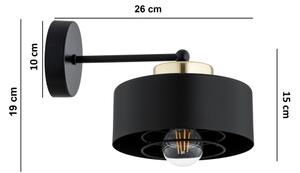 Brilagi - Lampada da parete SPRING 1xE27/60W/230V nera/oro