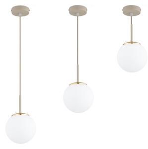 Brilagi - Lampadario a sospensione con cavo MILO ECRU 1xE27/60W/230V beige/oro