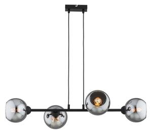 Brilagi - Lampadario a sospensione con cavo DIOR 4xE27/60W/230V nero/grigio fumé