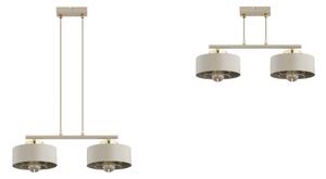 Brilagi - Lampadario sospeso con cavo SPRING 2xE27/60W/230V beige/oro