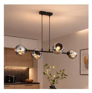 Brilagi - Lampadario a sospensione con cavo DIOR 4xE27/60W/230V nero/grigio fumé