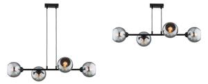 Brilagi - Lampadario a sospensione con cavo DIOR 4xE27/60W/230V nero/grigio fumé