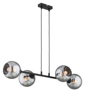 Brilagi - Lampadario a sospensione con cavo DIOR 4xE27/60W/230V nero/grigio fumé