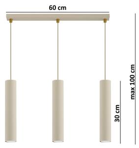 Brilagi - Lampadario sospeso su cavo TUBE 3xGU10/15W/230V beige/oro