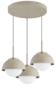 Brilagi - Lampadario su cavo COSMO 3xE27/60W/230V beige/oro